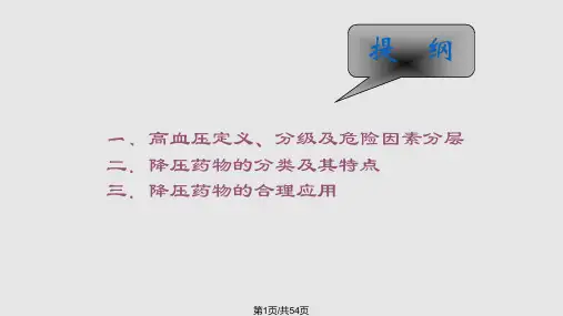 高血压药物治疗进展PPT课件