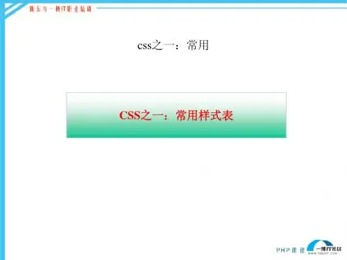 css常用属性