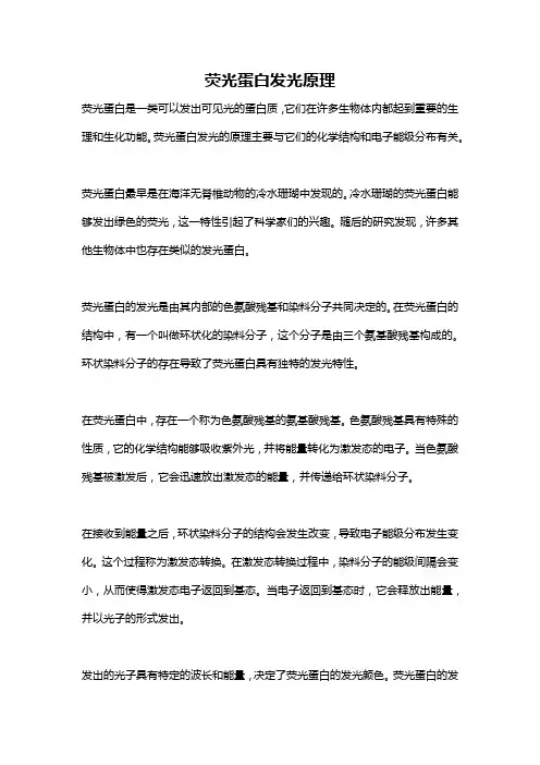荧光蛋白发光原理
