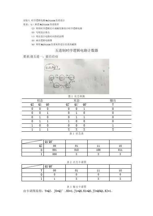 数字电子技术五进制计数器,详细