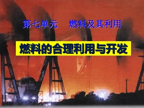 人教版化学九年级上册第七单元7.2《燃料的合理利用与开发》ppt课件 ( 共32张PPT)