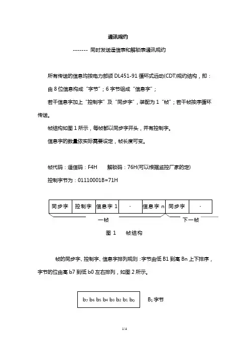 珠海优特五防通讯规约