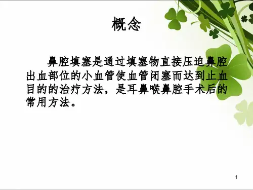 鼻腔填塞课堂PPT