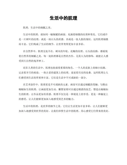 生活中的肌理