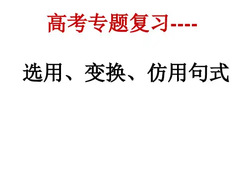 选用仿用变换句式