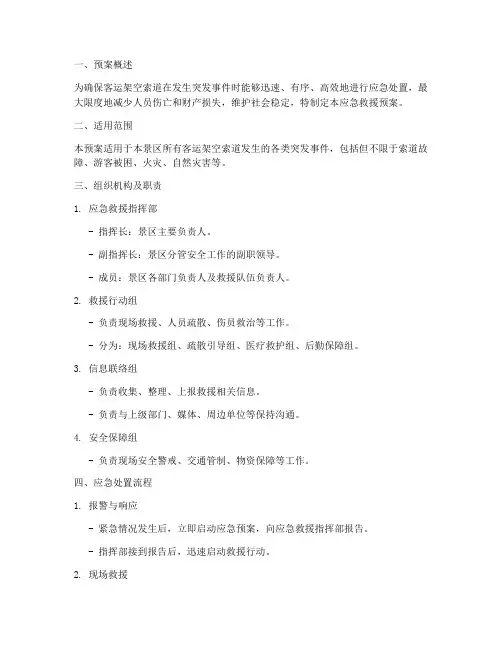 索道应急处理预案文本