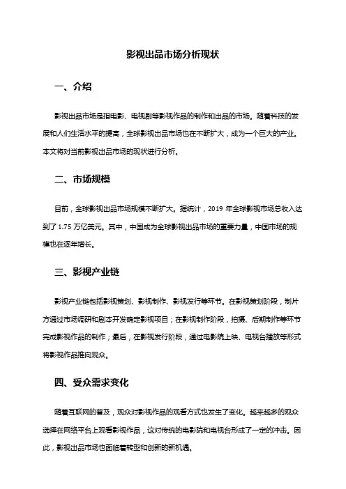 2024年影视出品市场分析现状