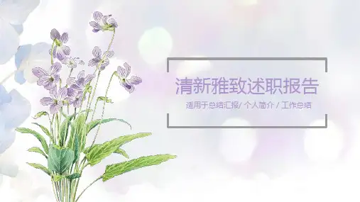 简约清新述职报告年终总结PPT模板