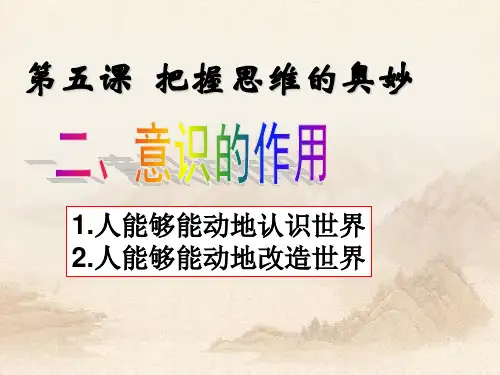 人教版高中政治意识的作用(共22张PPT)教育课件