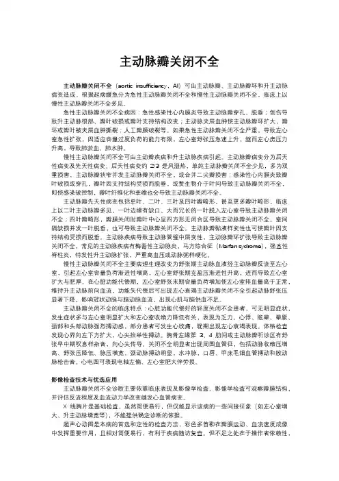 主动脉瓣关闭不全