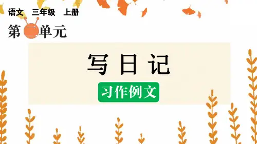 习作：写日记PPT课件