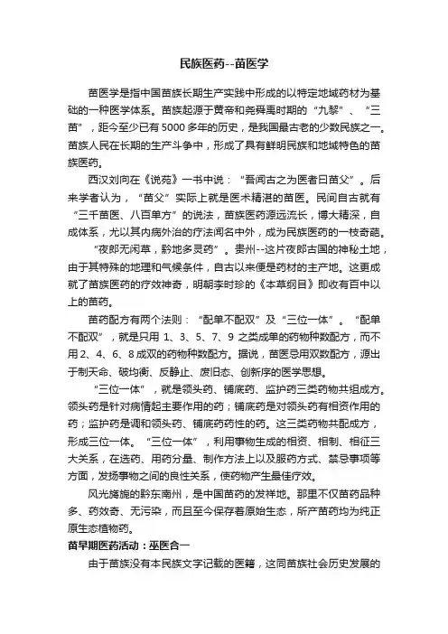 民族医药--苗医学