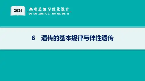 高考总复习优化设计二轮用书生物学(适用于新高考新教材)6遗传的基本规律与伴性遗传