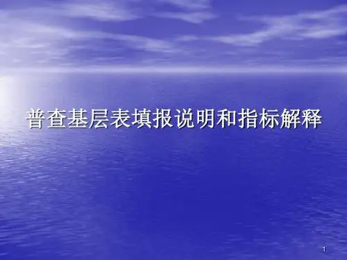 全国经济普查单位核查表填报说明指标解释ppt课件