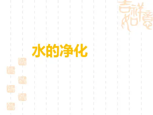 人教版九年级上册化学 《水的净化》PPT教学课件 