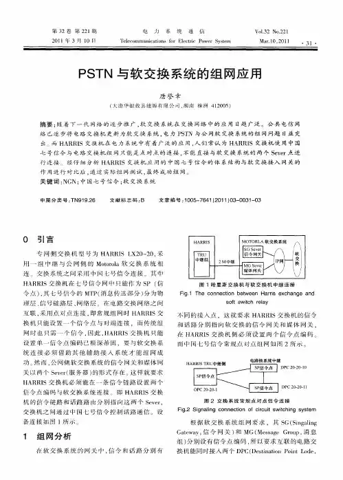 PSTN与软交换系统的组网应用