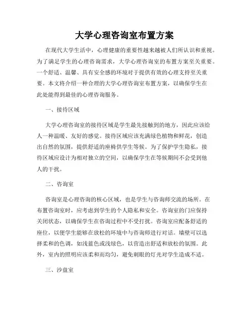 大学心理咨询室布置方案