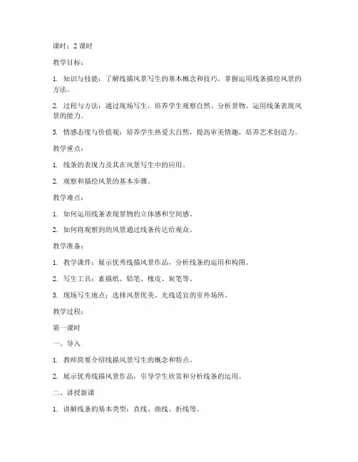 大学线描风景写生教案