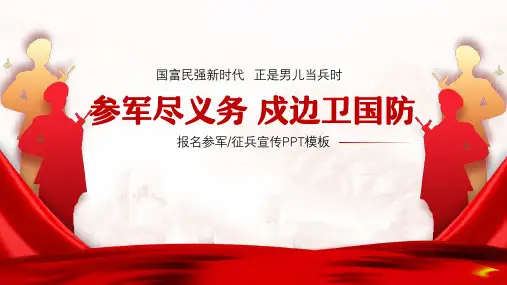 报名参军征兵宣传PPT模板