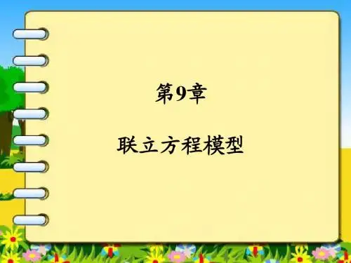 第9章联立方程模型