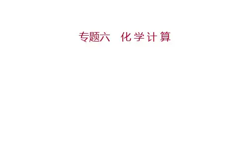 邵阳中考化学 热点突破 专题六 化 学 计 算 课件(共38张PPT)
