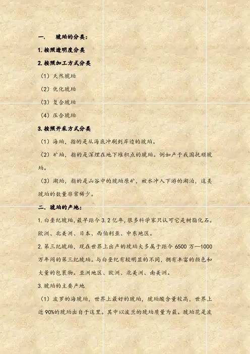琥珀知识简介