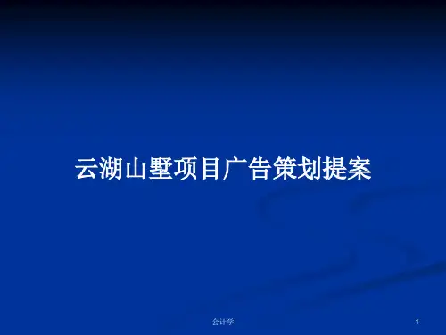 云湖山墅项目广告策划提案PPT学习教案