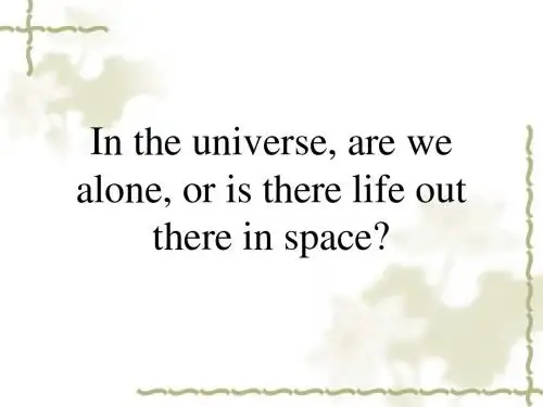 Englis_外星人存在的可能性PPT