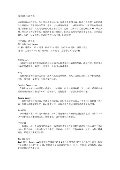 调酒方法