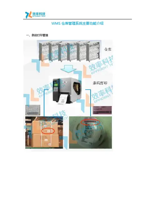 WMS仓库管理系统主要功能介绍