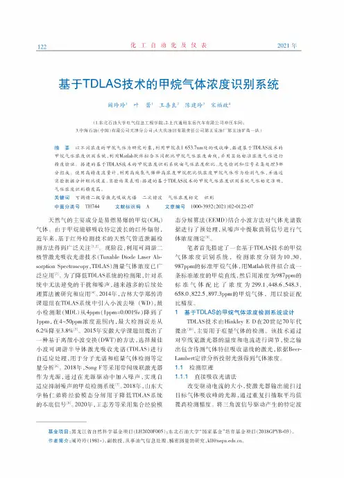 基于TDLAS技术的甲烷气体浓度识别系统