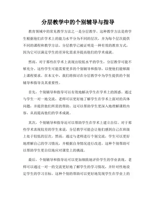 分层教学中的个别辅导与指导