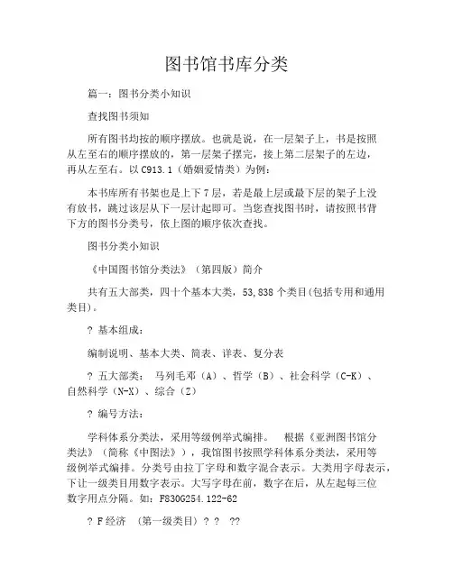 图书馆书库分类