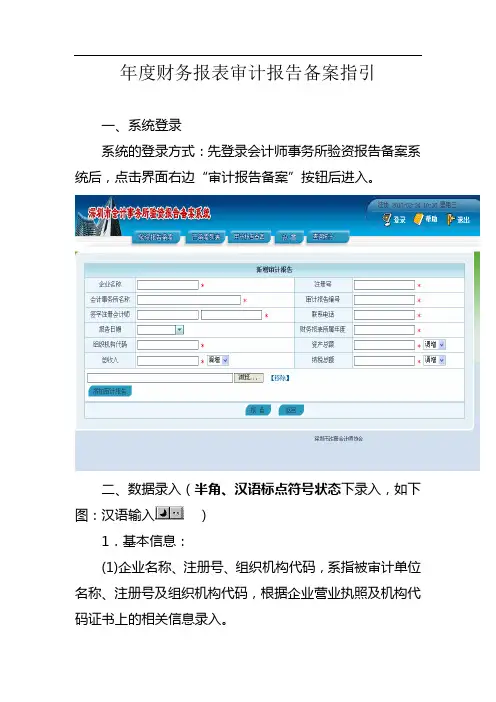 年度财务报表审计报告备案指引