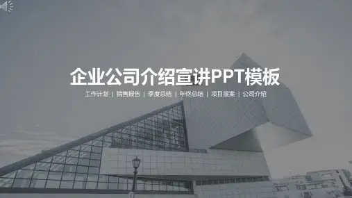 企业公司介绍宣讲PPT模板