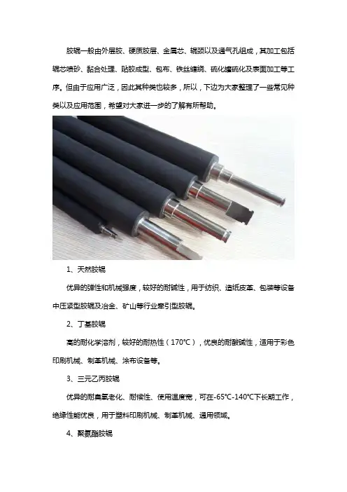 胶辊种类及应用范围介绍