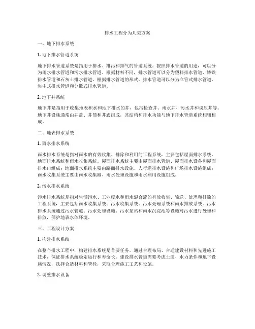 排水工程分为几类方案
