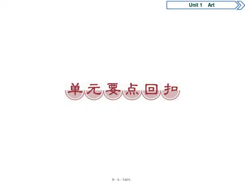 最新人教版选修六Unit1单元要点精品课件
