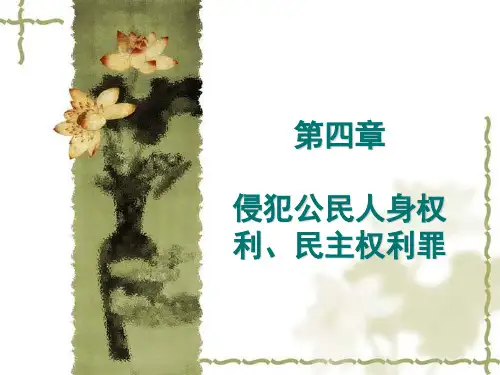 侵犯公民人身权利、民主权利罪