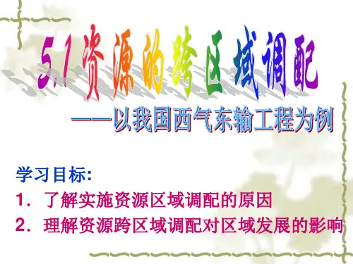 资源跨区域调配_——西气东输工程
