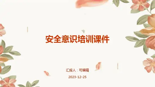 安全意识培训课件