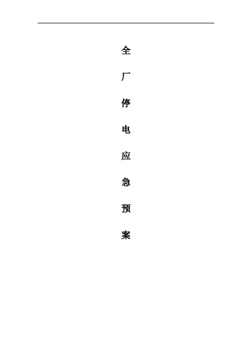 全厂停电事故应急预案演练