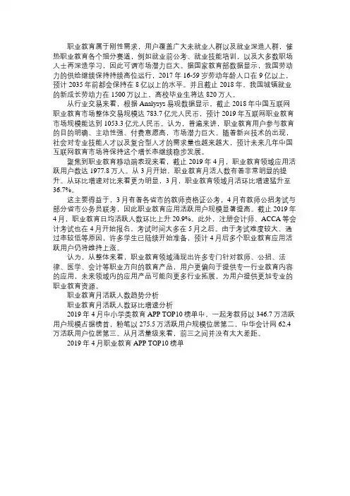 产品经理2019年最新职业教育类App榜单丨看看谁来唤醒金融公考IT职业第二春？