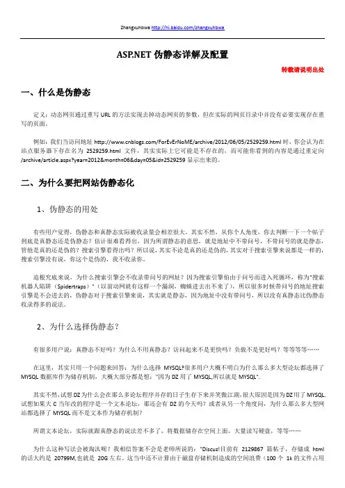 dotNET伪静态详解及配置_zhangxuhbwa