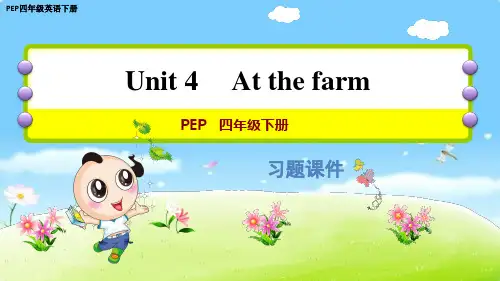 PEP四年级英语下册Unit 4课时练6 (2)