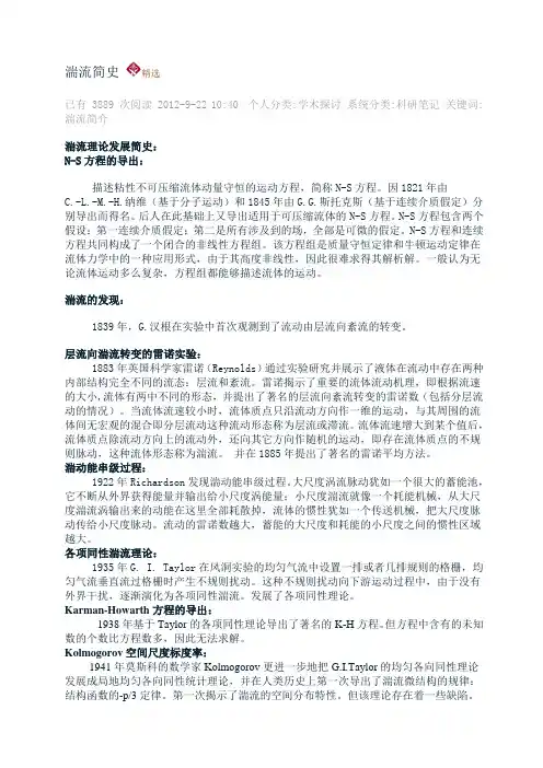 湍流简史