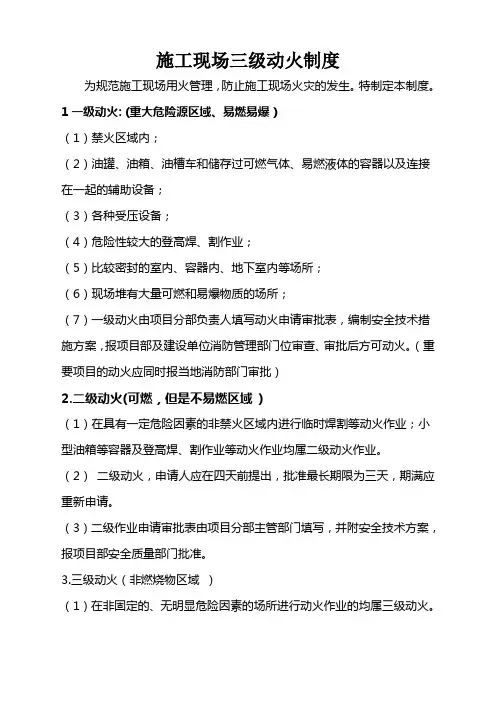 15-施工现场三级动火审批制度及附表