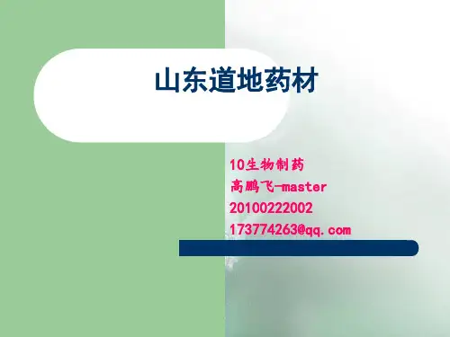山东道地药材简介