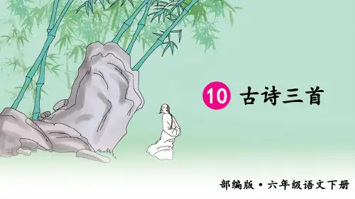 新统编人教版小学六年级下语文10古诗三首优质课教学课件