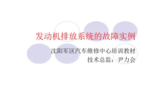 发动机的排放系统故障实例